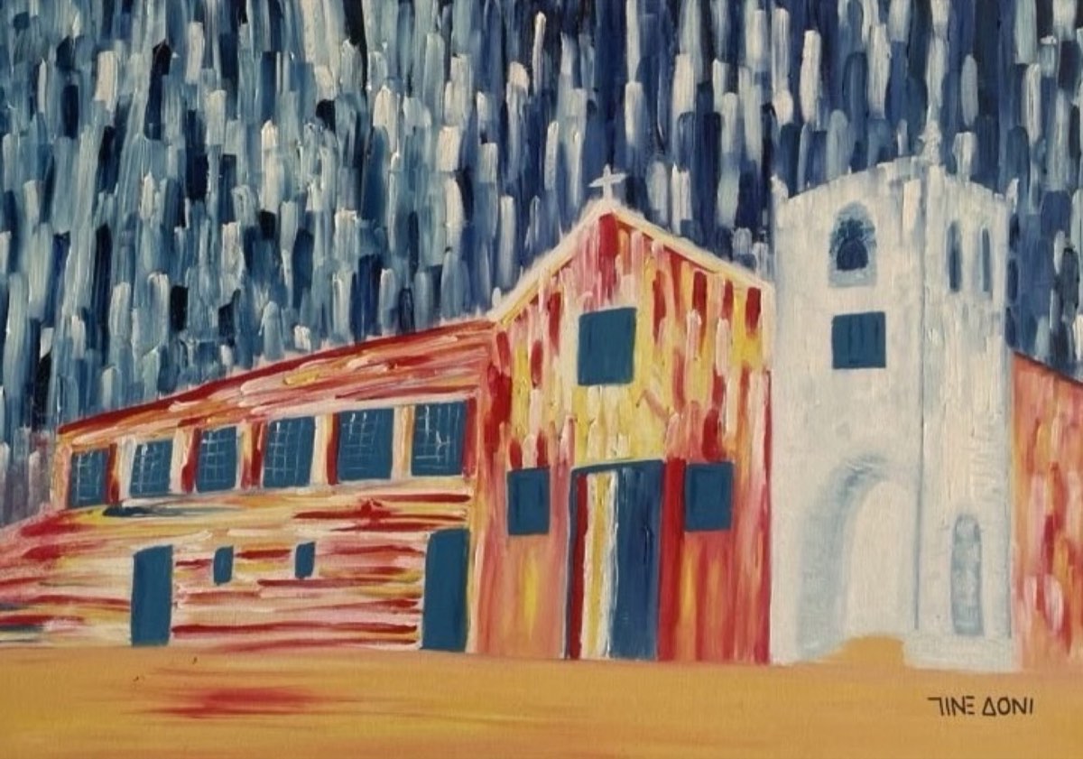 Pintura do Santuário Nacional São José de Anchieta, assinada Tine Aoni