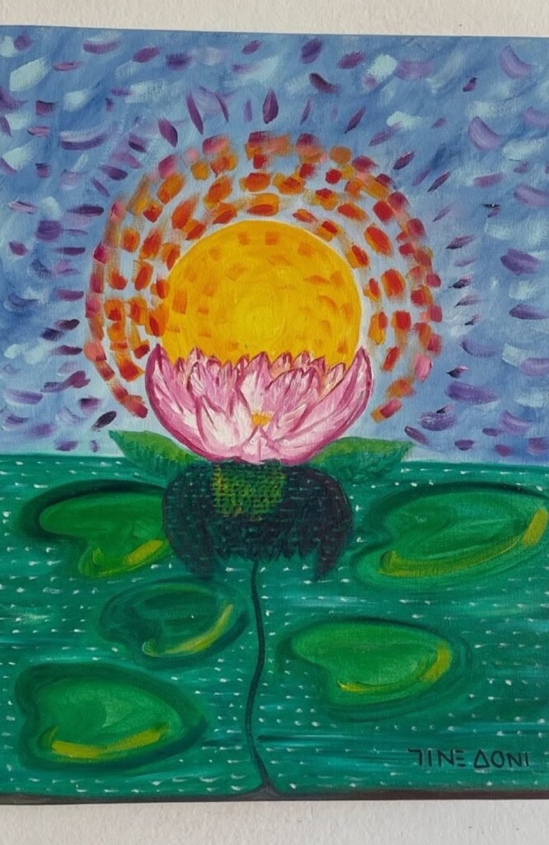 Pintura Flor de lótus